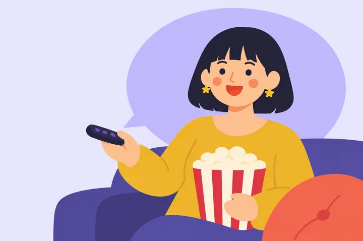 Movie night, with Mia